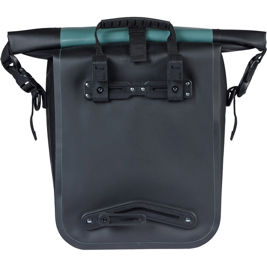 Basil enkele fietstas rivo m tarpaulin mik 12-15l 14 x 25 x 38 cm - groen zwart