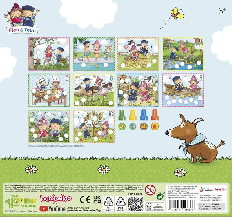 Afbeelding laden in galerijviewer, Fien teun creatieve stempelset, stempels en gekleurde kaarten - creatief, educatief speelgoed - boerderij speelgoed - vanaf 3 jaar - bambolino toys
