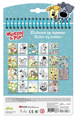 Woezel pip sticker op nummer