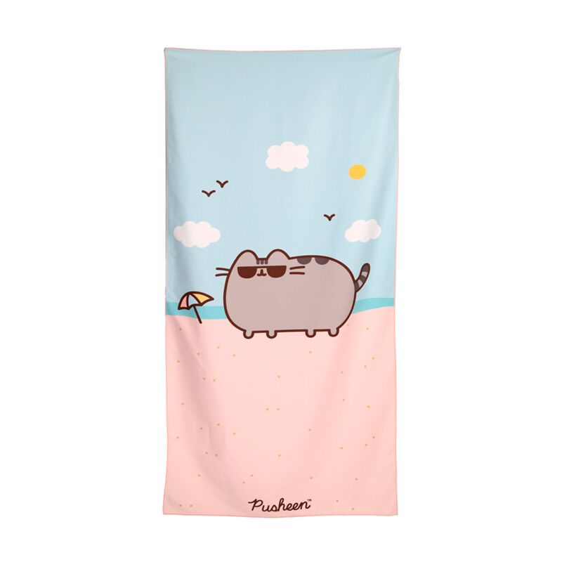 Afbeelding laden in galerijviewer, Union pusheen de kat microvezel strandhanddoek
