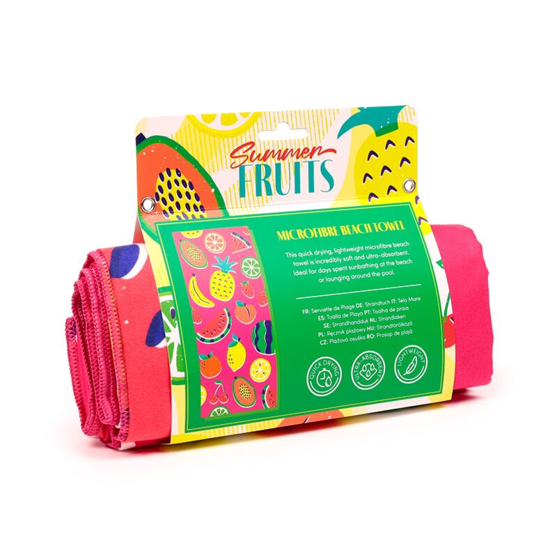 Afbeelding laden in galerijviewer, Zomerfruit microvezel strandhanddoek
