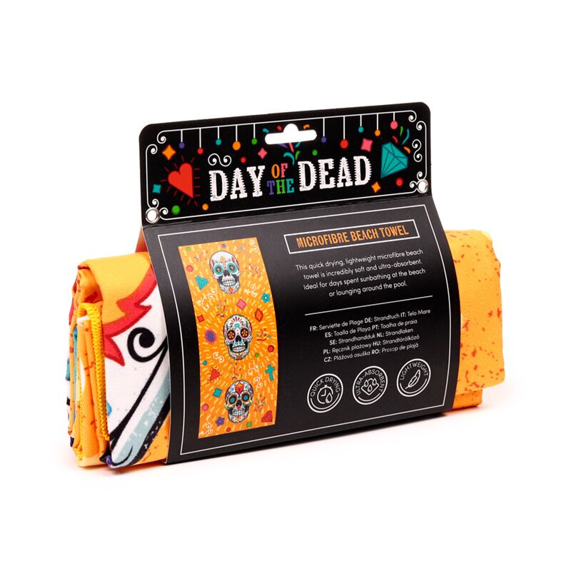 Afbeelding laden in galerijviewer, Dia de los muertos microvezel strandhanddoek
