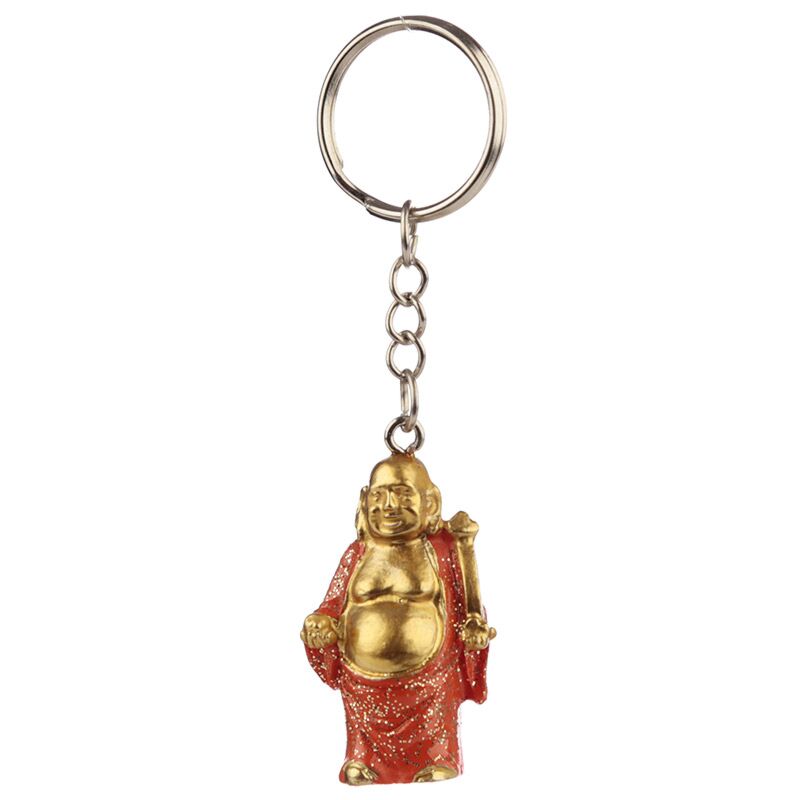 Afbeelding laden in galerijviewer, Chinese lachende boeddha glitter sleutelhanger
