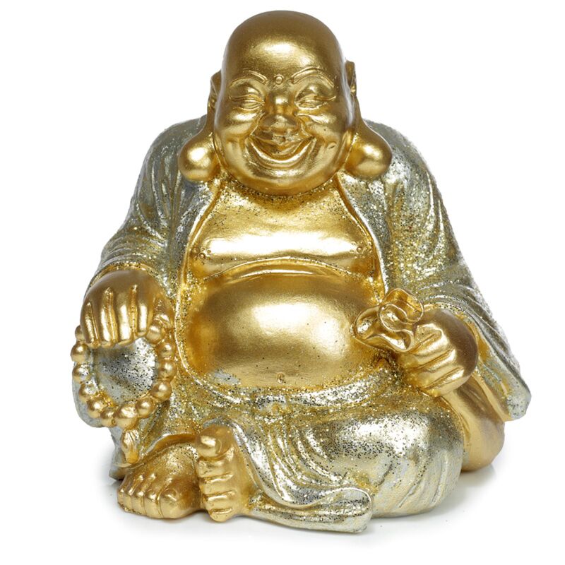 Afbeelding laden in galerijviewer, Mini glitter chinese lachende boeddha 8cm
