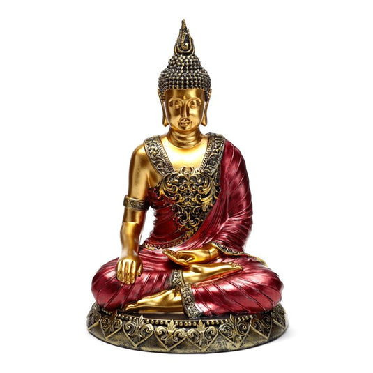 Rood goud thaise boeddha contemplatie