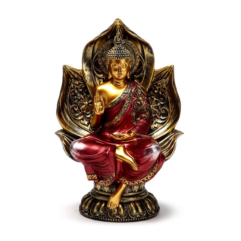 Afbeelding laden in galerijviewer, Rood goud thaise boeddha zittende lotus
