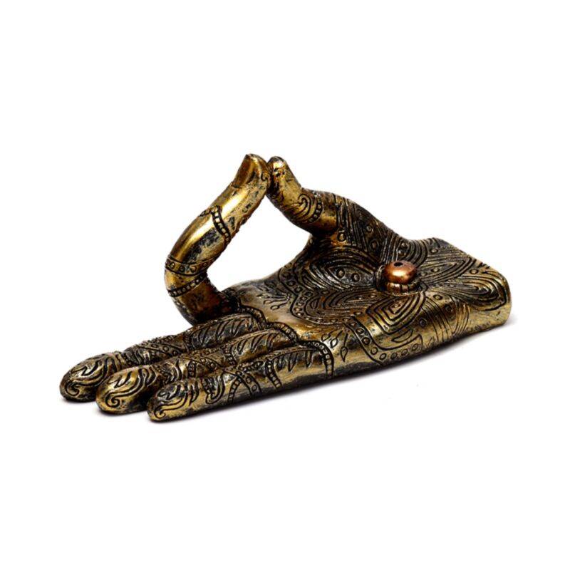 Afbeelding laden in galerijviewer, Henna boeddha hand wierookhouder
