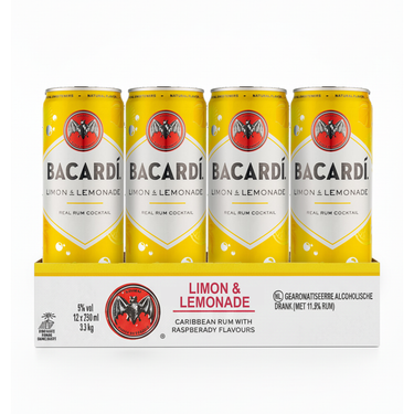Bacardi limon lemonade blik (12x 25cl)