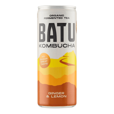 Batu kombucha ginger lemon blik (12x 25cl)