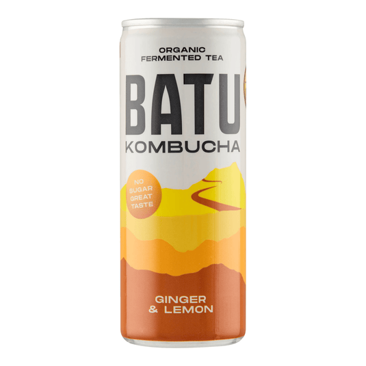Batu kombucha ginger lemon blik (12x 25cl)