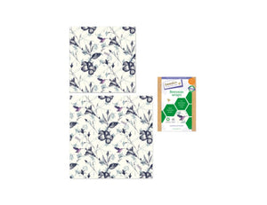 Beeskin bijenwasdoeken set - medium en large - hummingbird