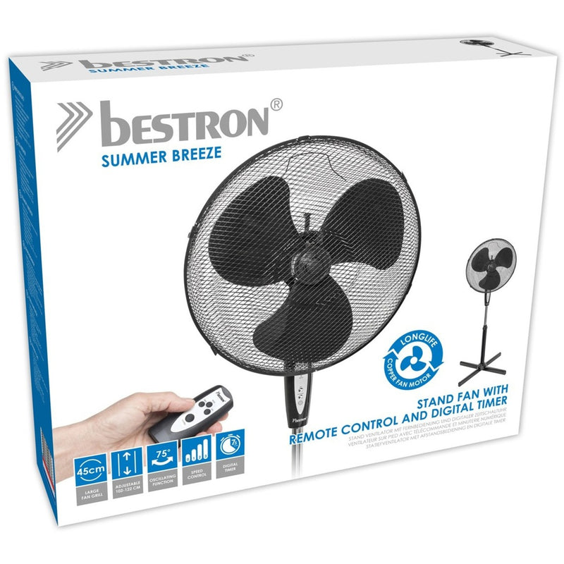 Afbeelding laden in galerijviewer, Bestron ASV45ZR Statiefventilator met afstandsbediening en
