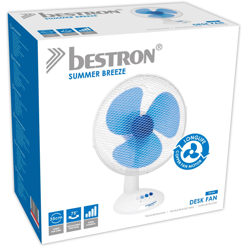 Afbeelding laden in galerijviewer, Bestron DDF35W Tafelventilator
