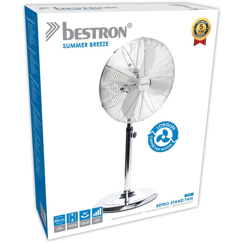 Afbeelding laden in galerijviewer, Bestron DFS45S Retro statiefventilator
