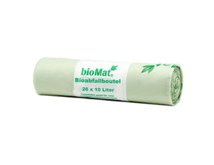 Biomat composteerbare vuilniszakken met handvatten - 10l - 26 st.