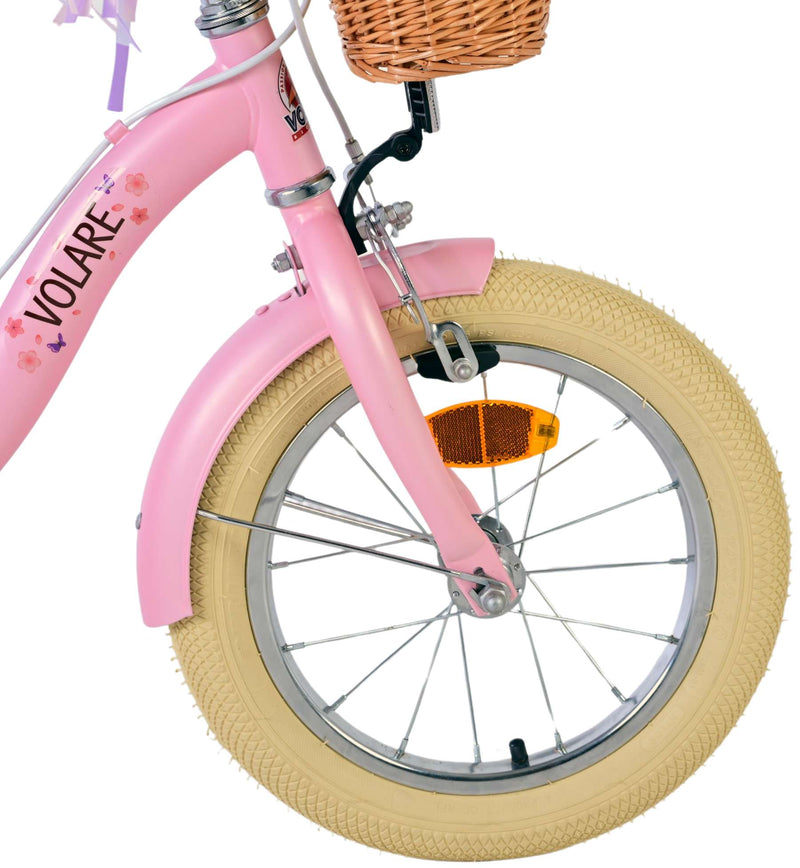 Afbeelding laden in galerijviewer, Volare Blossom Kinderfiets Meisjes 14 inch Roze Twee Handremmen
