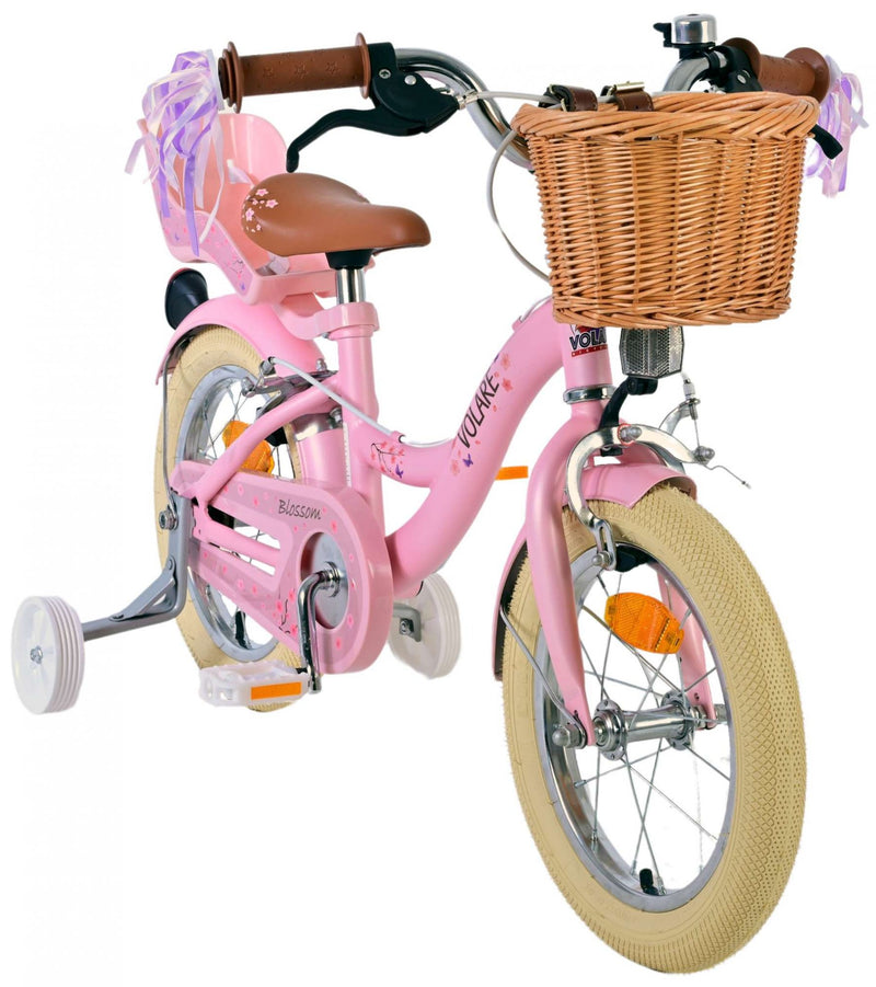 Afbeelding laden in galerijviewer, Volare Blossom Kinderfiets Meisjes 14 inch Roze Twee Handremmen
