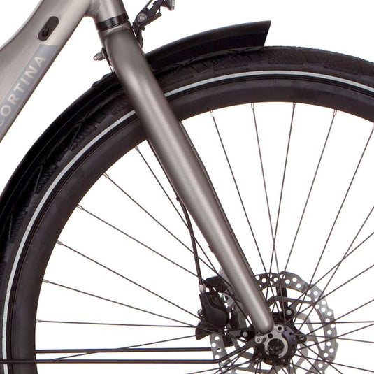 Cortina voorvork E-Mozzo shadow silver matt