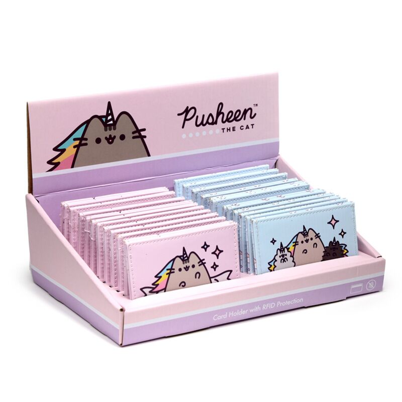 Afbeelding laden in galerijviewer, Union pusheen de kat stoffen rfid-bescherming kaarthouder
