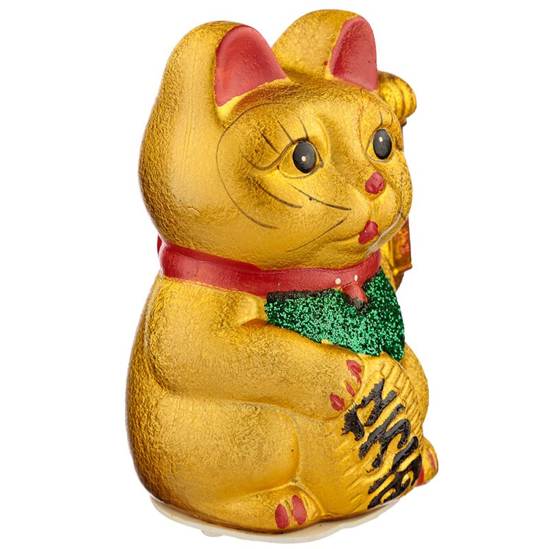 Afbeelding laden in galerijviewer, Open ogen 17cm maneki neko gelukskat
