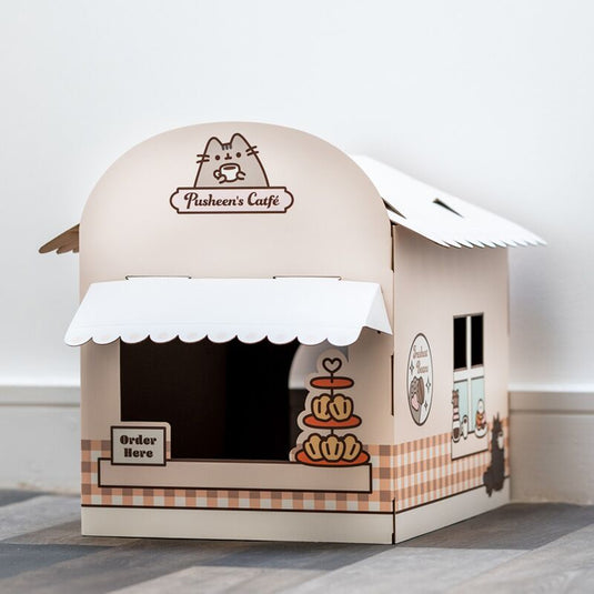 Pusheen catfé doe-het-zelf 100% karton kat speelhuisje