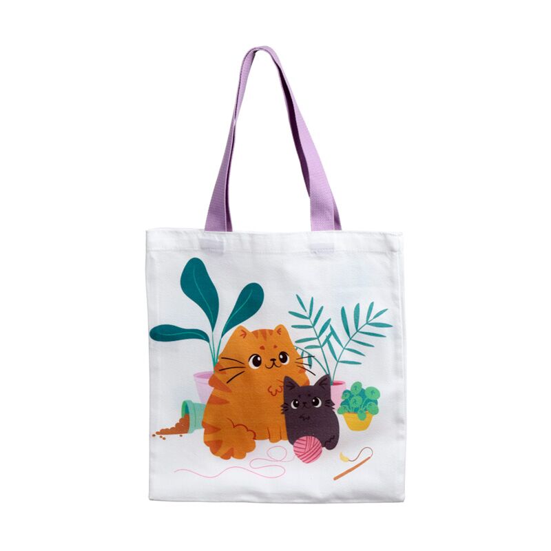 Afbeelding laden in galerijviewer, Beans co katten herbruikbare polykatoen tas
