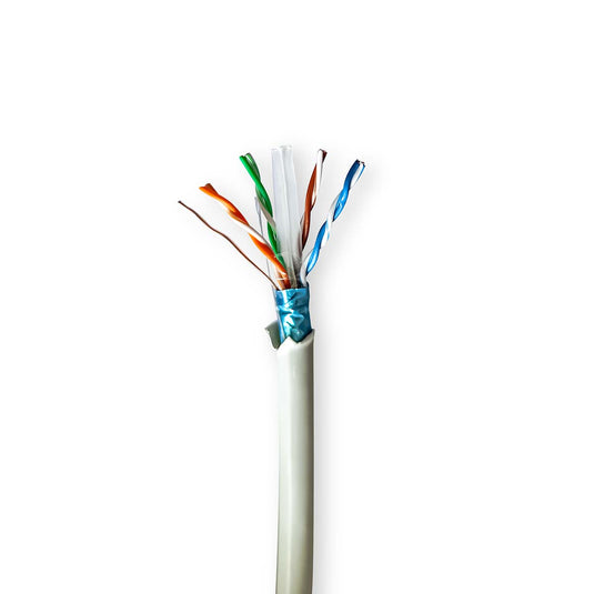 Nedis netwerk kabel rol | cat6 | stranded | f utp | koper | 100.0 m | binnenshuis | rond | lszh | grijs | gift box - ccbg8526gy100
