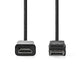 Nedis displayport-kabel | displayport male | hdmi connector | 1080p | vernikkeld | 2.00 m | rond | pvc | zwart | label - ccgl37100bk20