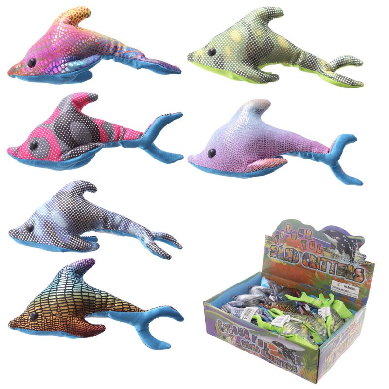 Afbeelding laden in galerijviewer, Dolfijn dierenknuffels zanddieren 14cm
