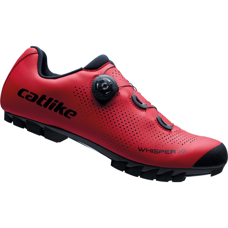 Afbeelding laden in galerijviewer, Catlike mtb schoenen whisper x1 mtb nylon maat 47 rood
