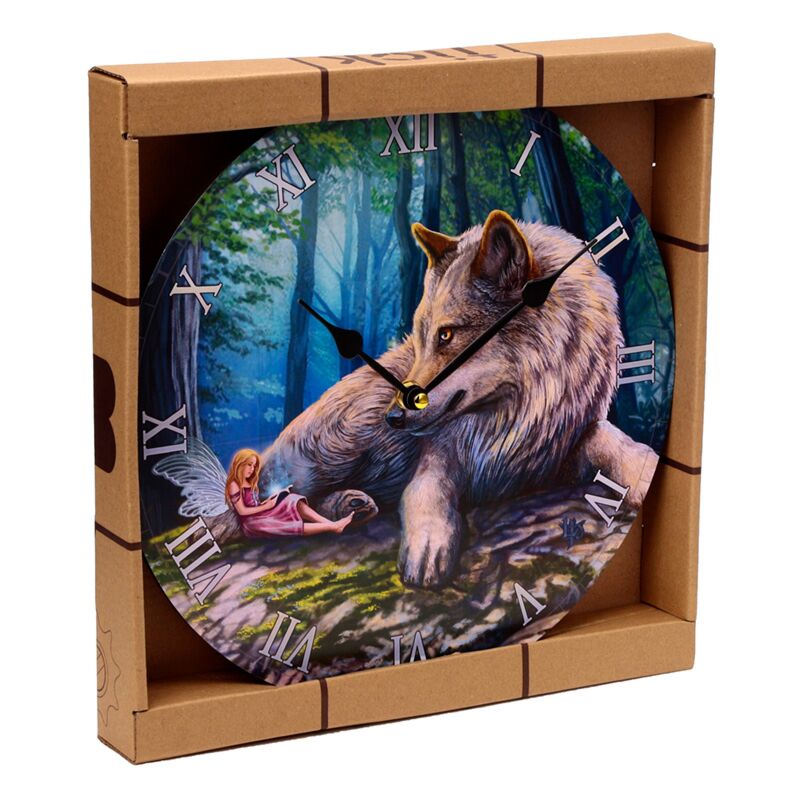 Afbeelding laden in galerijviewer, Lisa parker fairy stories fee wolf bedrukte klok
