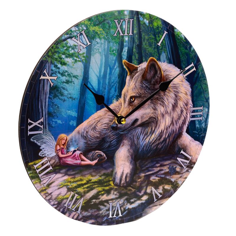 Afbeelding laden in galerijviewer, Lisa parker fairy stories fee wolf bedrukte klok
