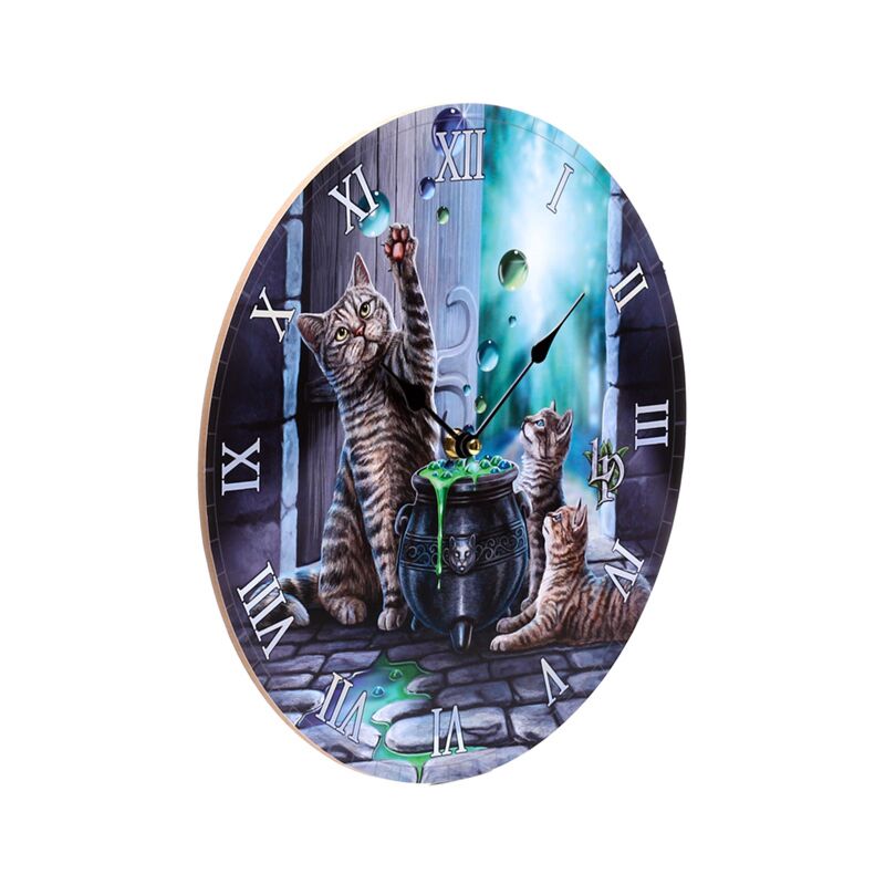 Afbeelding laden in galerijviewer, Lisa parker hubble bubble kat kitten bedrukte klok
