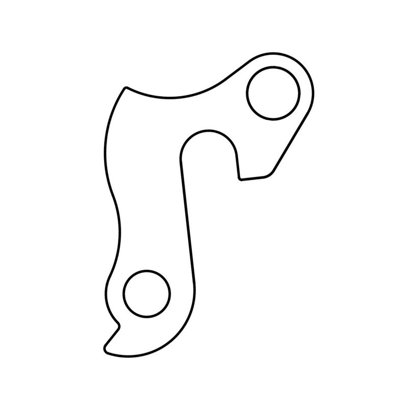 Afbeelding laden in galerijviewer, derailleurhanger GH-255 Bulls 60 mm zilver
