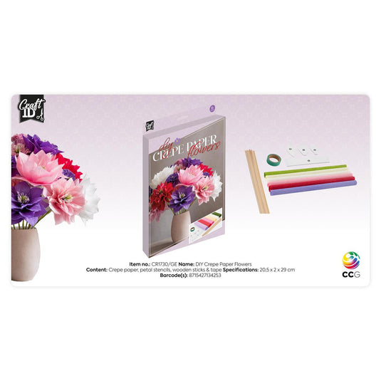 Craft id crepe knutsel bloemen