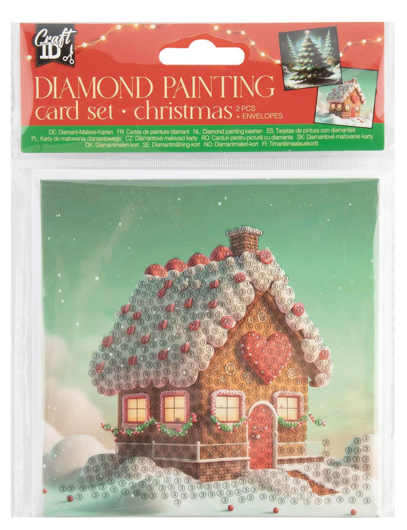 Afbeelding laden in galerijviewer, Moxy diamond painting kerstkaarten 2-delig 13x13cm 4 ass
