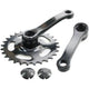 Crankstel fausto 28t | 102mm | staal | zwart