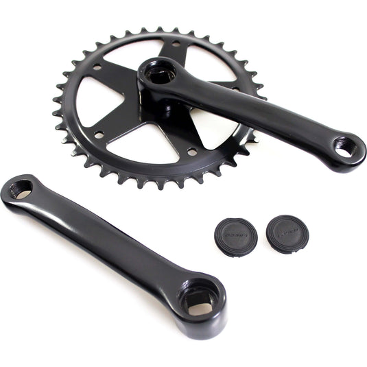 Crankstel fausto 36t | 127mm | staal | zwart