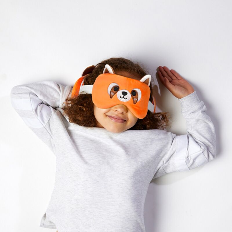 Afbeelding laden in galerijviewer, Ty relaxeazzz pluche rode panda rond reiskussen slaapmasker
