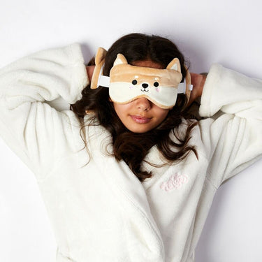 Ty relaxeazzz pluche shiba inu rond reiskussen slaapmask