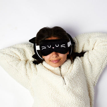 Ty relaxeazzz feline fine rond reiskussen slaapmasker