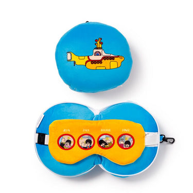 Ty relaxeazzz yellow submarine rond pluche reiskussen slaapmasker