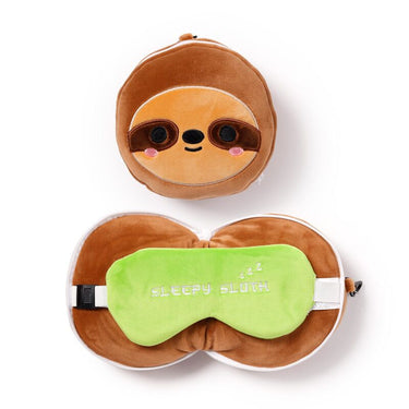 Ty relaxeazzz pluche luiaard rond reiskussen slaapmasker