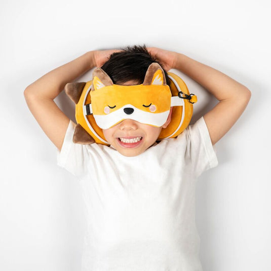 Ty relaxeazzz adoramals finnick de vos rond reiskussen slaapmasker