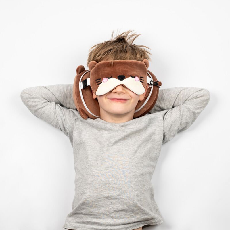 Afbeelding laden in galerijviewer, Ty relaxeazzz adoramals henry de otter rond reiskussen slaapmasker
