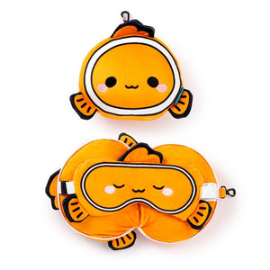 Ty relaxeazzz adoramals finley de clownsvis rond reiskussen slaapmasker