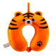 Relaxeazzz tijger adoramals pluche memory foam nekkussen