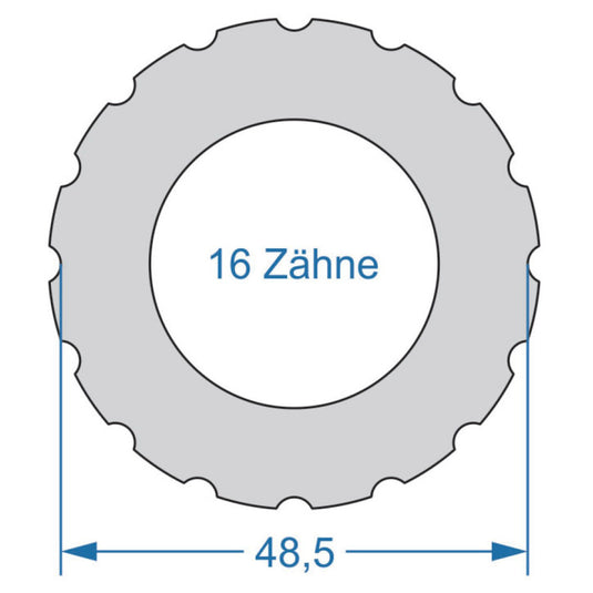 Cycplus cyclus gereedschap power.tool 1-zijdig t16 48.5