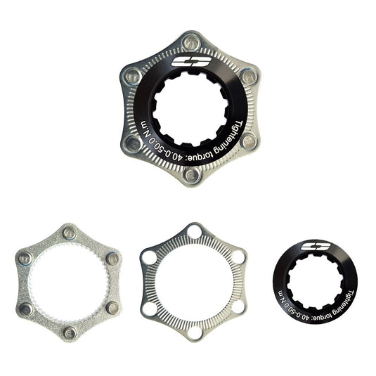 Cyclo tech adapter centerlock naar 6 gaats, quick release