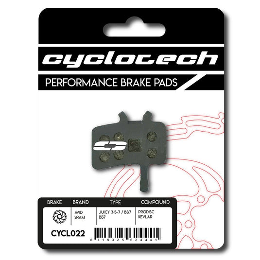 Cyclo tech schijfremblok prodisc kevlar avid juicy